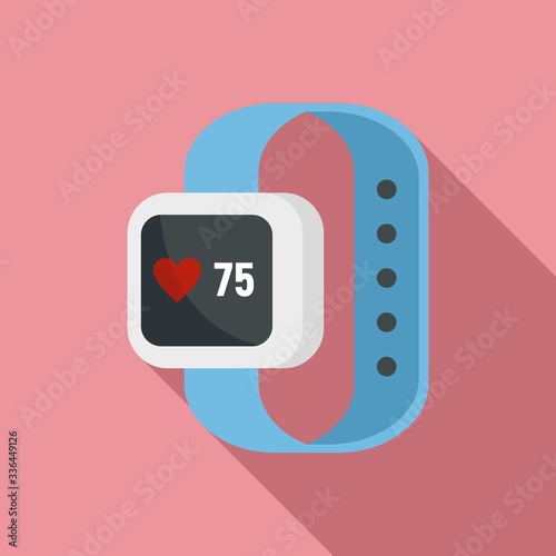 Smartwatch icon. Flat illustration of smartwatch vector icon for web design