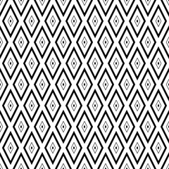 Canvas schilderij Ruiten patronen Naadloos zwarte ruitjes minimalistisch motief  © entanglement