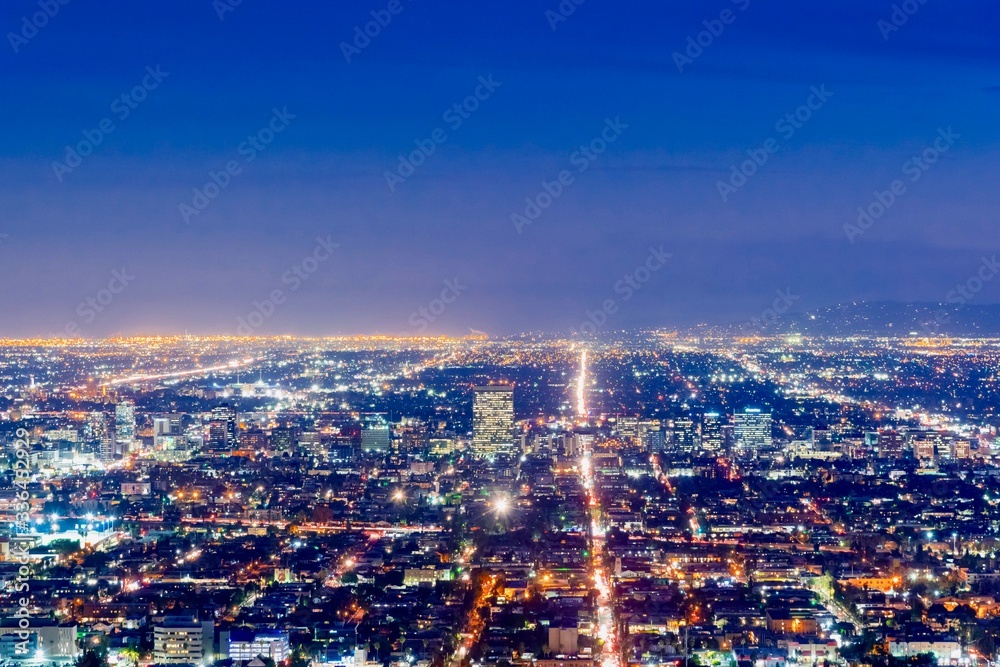 Los Angeles lights at night