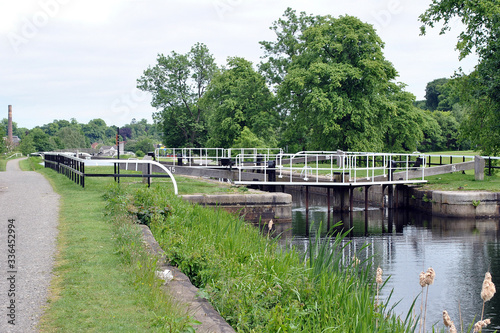 Canal with Lock Gates & Towpath photo