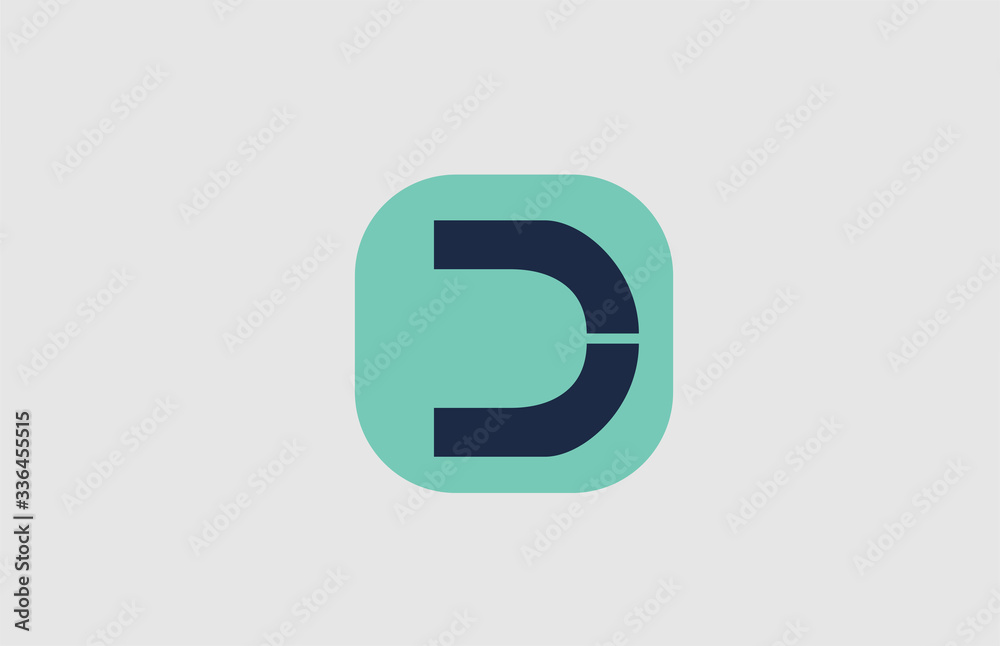 alphabet D green square icon letter logo design for company and business alphabet D green square icon letter logo design for company and business