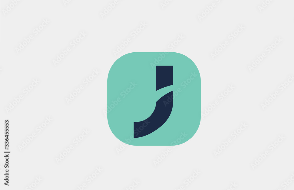 alphabet J green square icon letter logo design for company and business alphabet J green square icon letter logo design for company and business