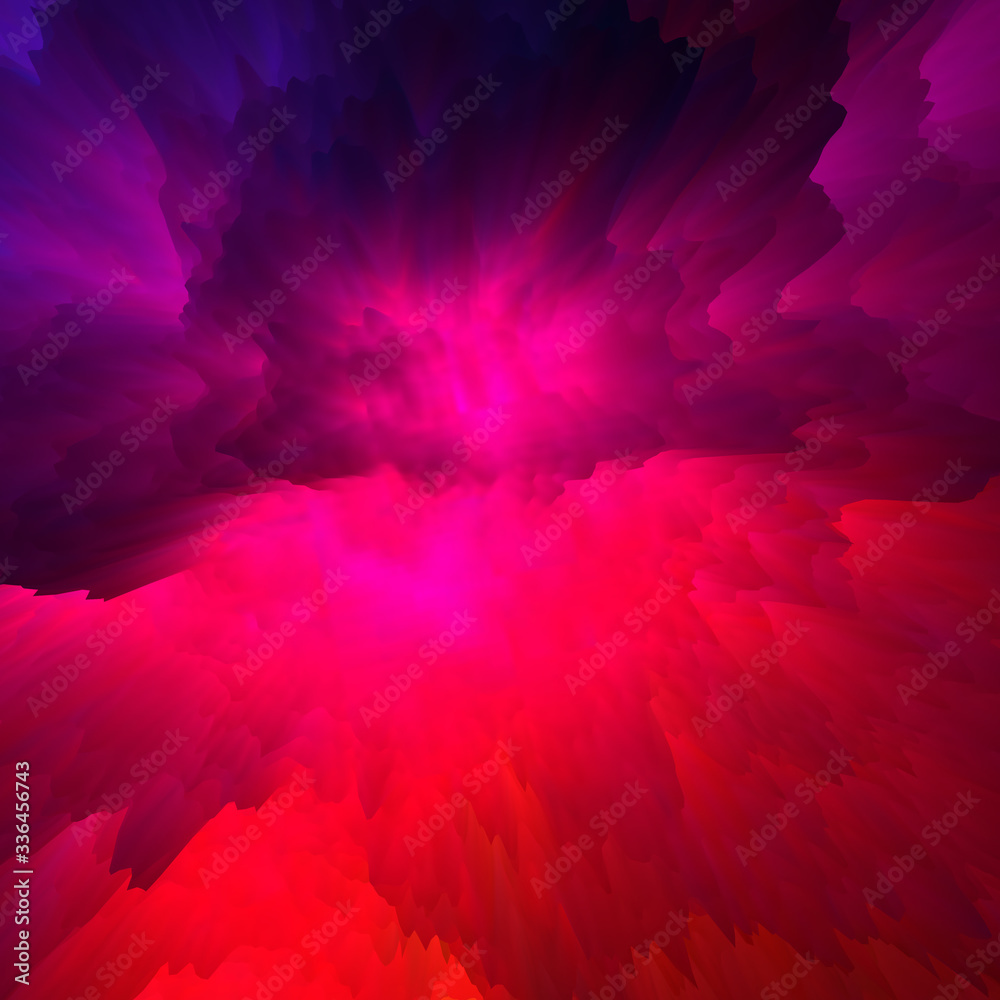 Fototapeta premium Abstract 3D explosion illustratoin. Colorful graphic design. Hight resolution creative background.