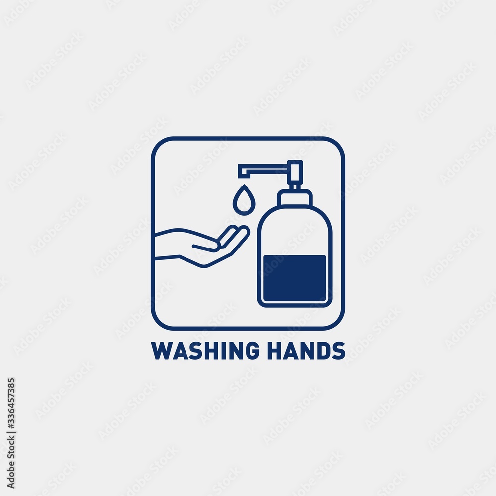 Hand wash flat vector icon. Clean hands flat vector icon Hand wash flat vector icon. Clean hands flat vector icon