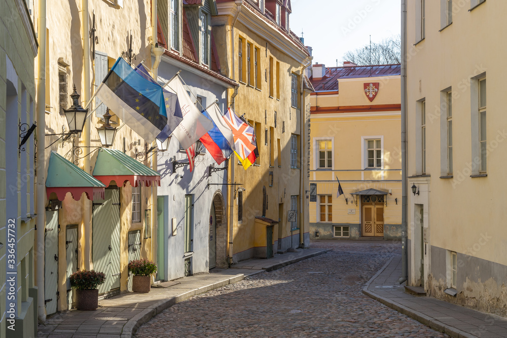 Fototapeta premium Old city Tallinn Estonia without people