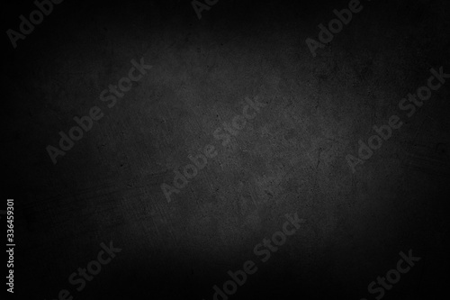 Grunge dark black textured concrete wall background