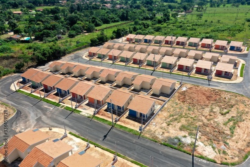 Panoramic view of popular houses. Great landscape. photo