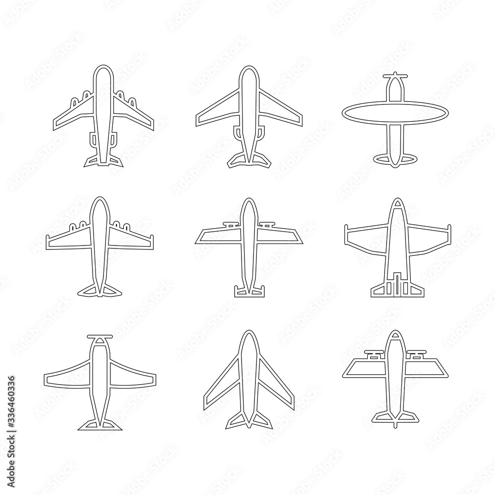 Plane icon set