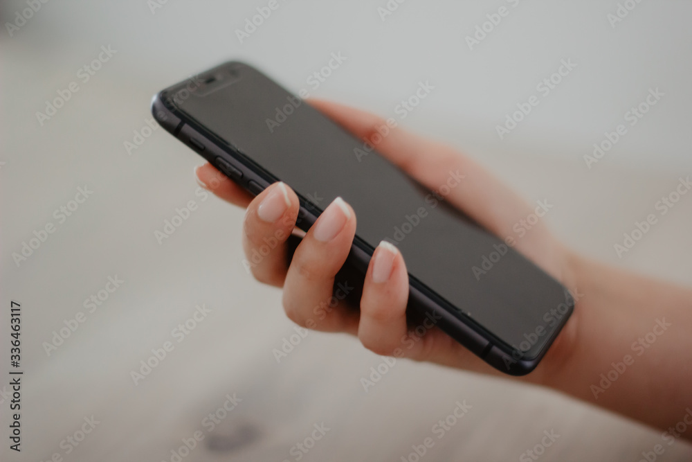mobile phone in hand mobile phone in hand