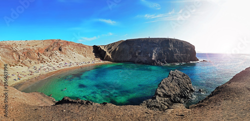 Beautiful Papagayo Beach in Lanzarote, Canary islands, Spain