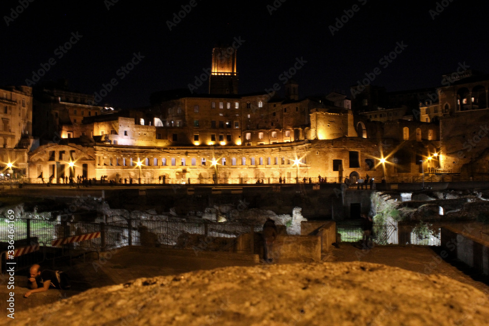 night views of ancient rome