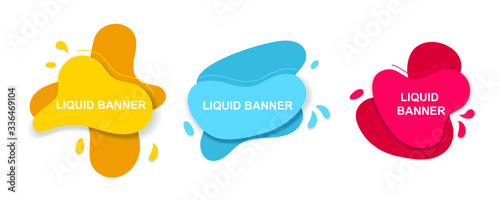 Set of modern abstract vector banners. Flat geometric shapes.Vector template banners