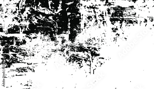 Rough black and white texture vector. Distressed overlay texture. Grunge background. Abstract textured effect. Vector Illustration. Black isolated on white background. EPS10.