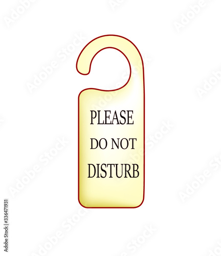 Please do not disturb sign. vector