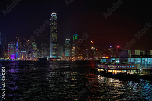 Skyline at Victoria Harbor in HK
