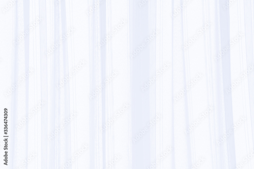 Fototapeta premium blue curtain wavy with a pattern background. transparent curtain on window