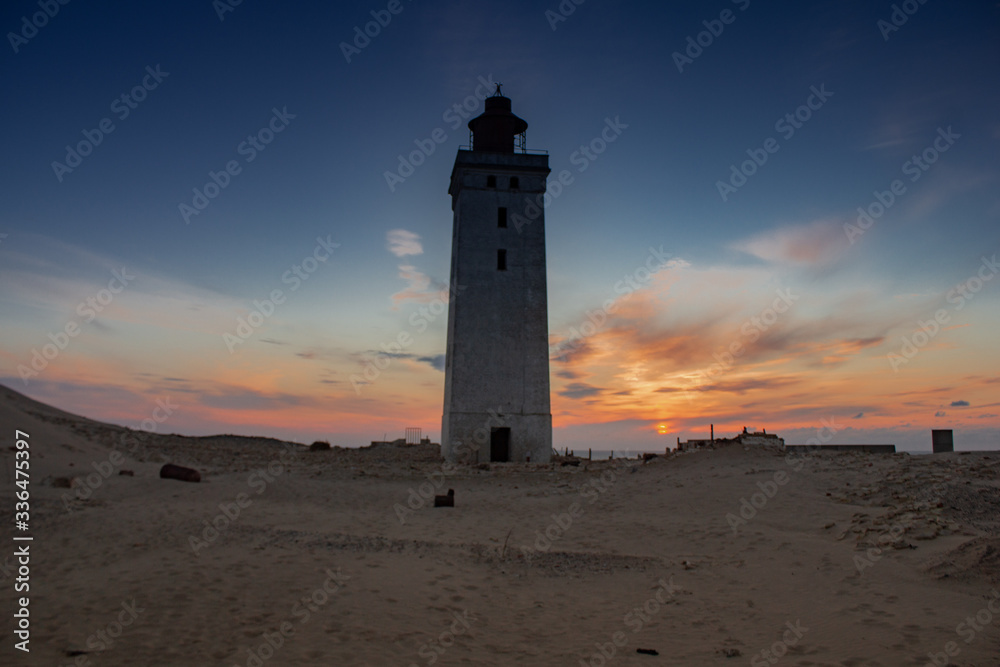 Denmark with sunset sky in Nordjylland