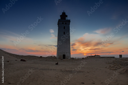 Denmark with sunset sky in Nordjylland