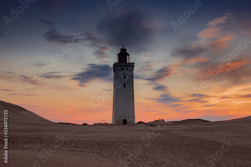 Denmark with sunset sky in Nordjylland