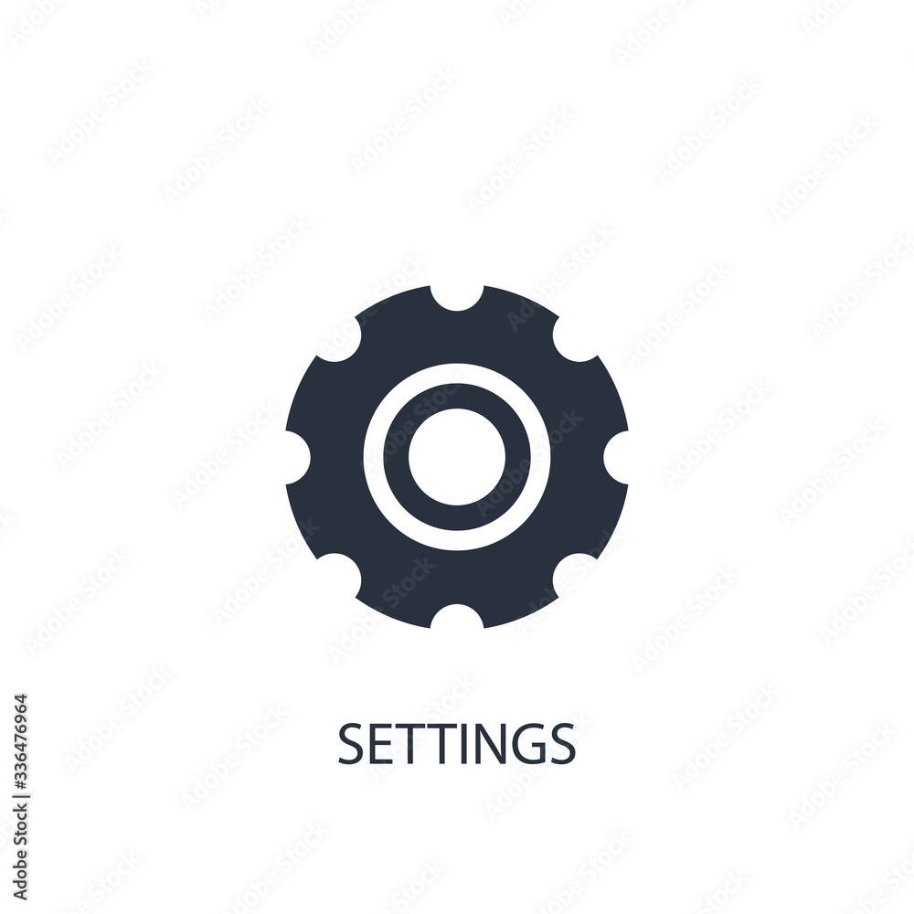 Gear icon. Simple settings element illustration. Gear icon. Simple settings element illustration.