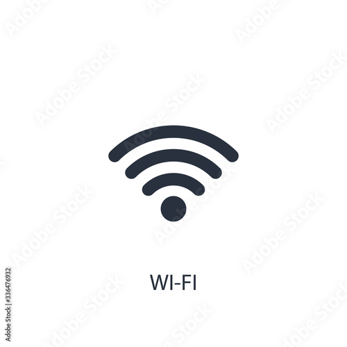 Wi-fi sign icon. Simple device element illustration.