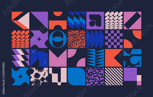 Digital Collage Vector Pattern Design
