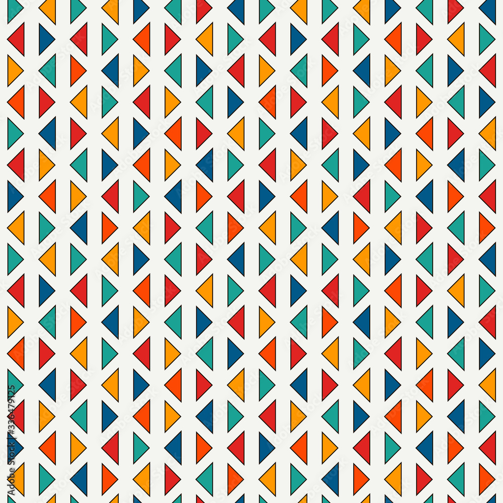 Repeated mini triangles on white background. Simple abstract wallpaper. Seamless pattern design with geometric figures. Repeated mini triangles on white background. Simple abstract wallpaper. Seamless pattern design with geometric figures.