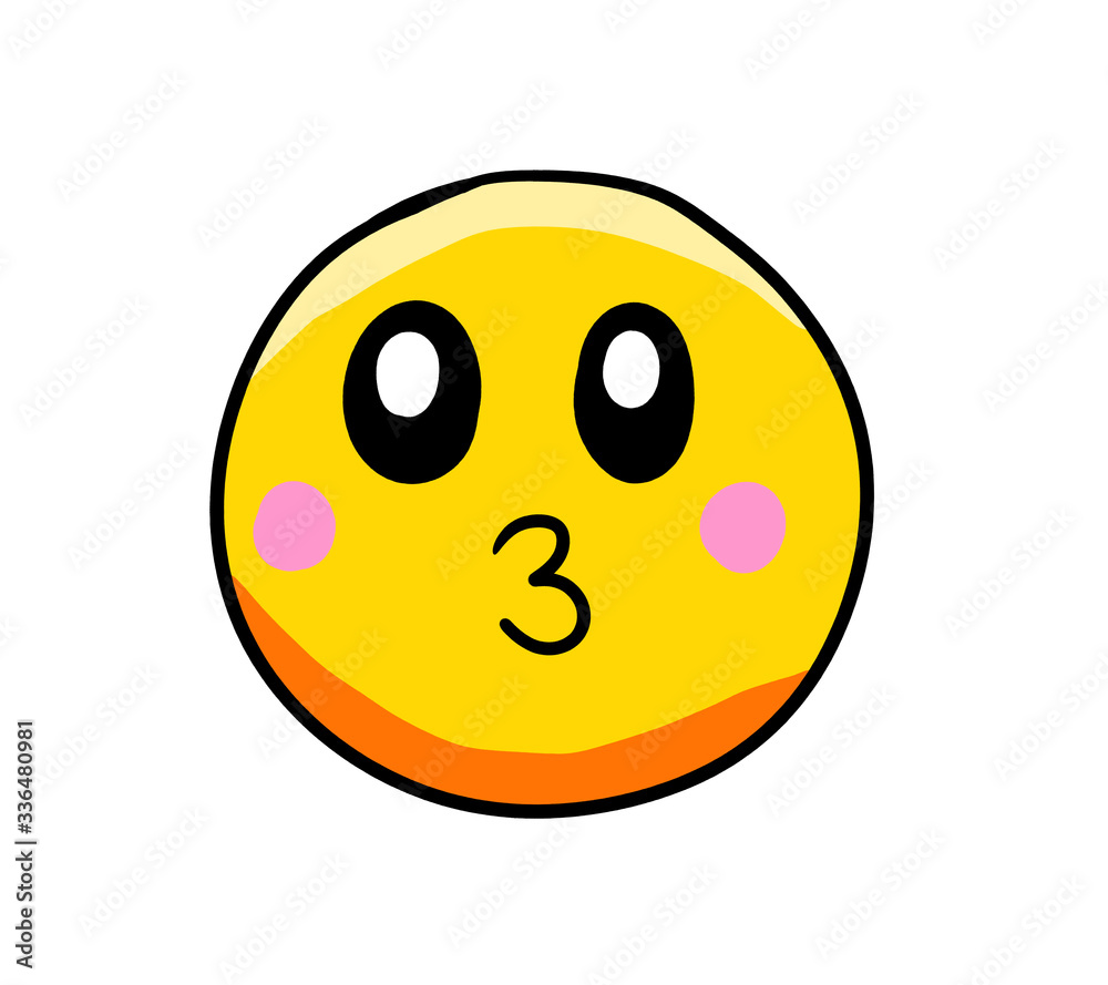 Cartoon Stylized Flirty Emoticon Cartoon Stylized Flirty Emoticon