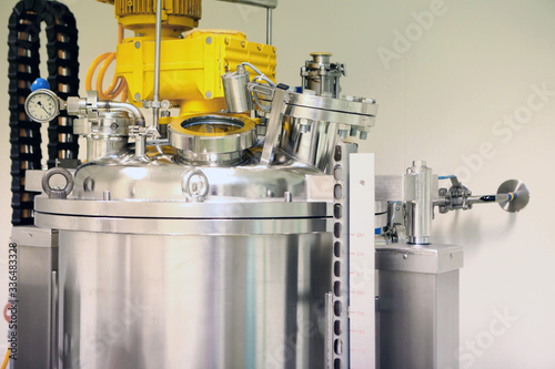 Reactors of suspensions and solutions. Manufacture of pharmaceutical industry. Production of suspensions, solutions for tablets. Reactor for manufacturing liquid, Clean room, Pharmaceutical plant