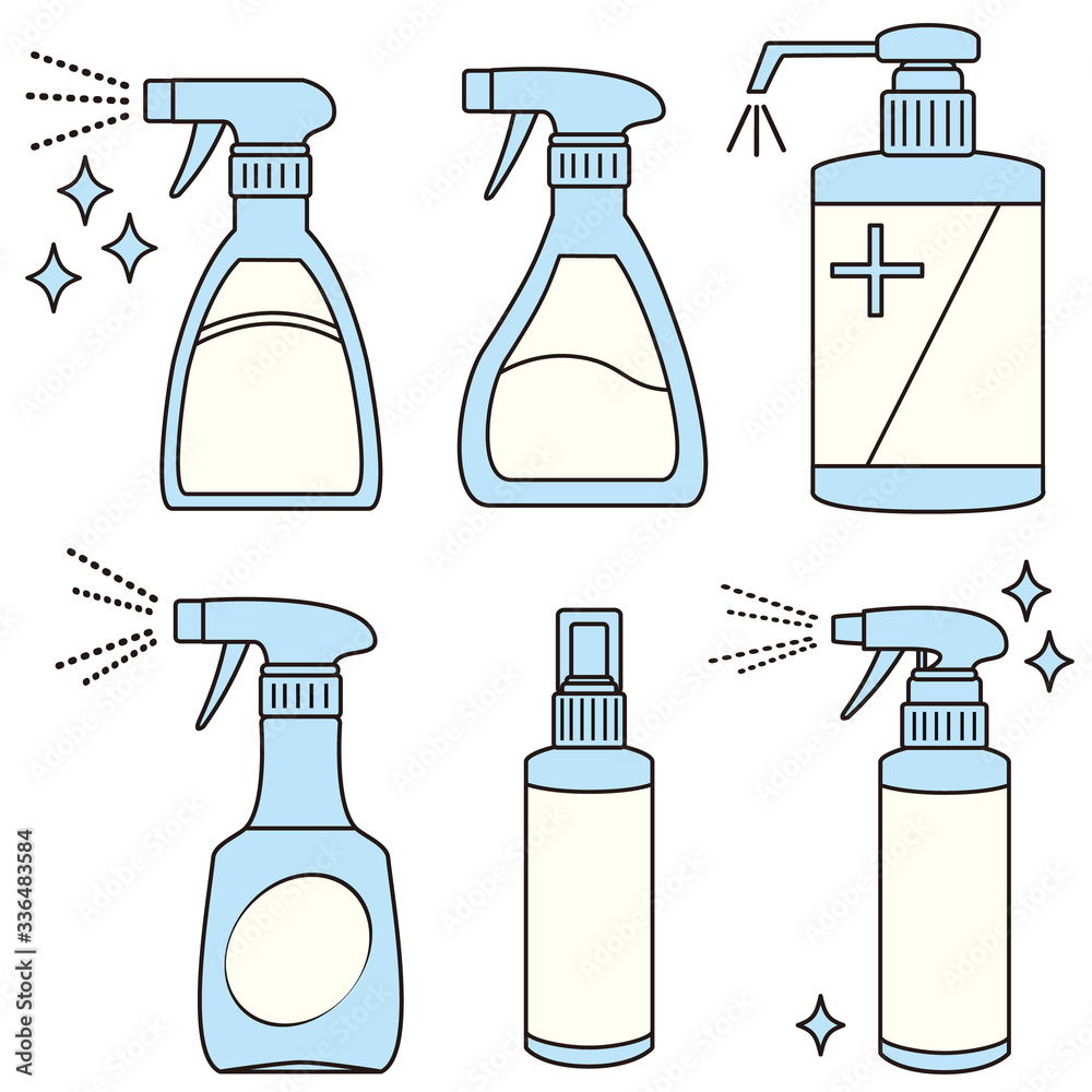 除菌スプレーボトルイラスト素材セット Stock Vector Adobe Stock 除菌スプレーボトルイラスト素材セット Stock Vector Adobe Stock