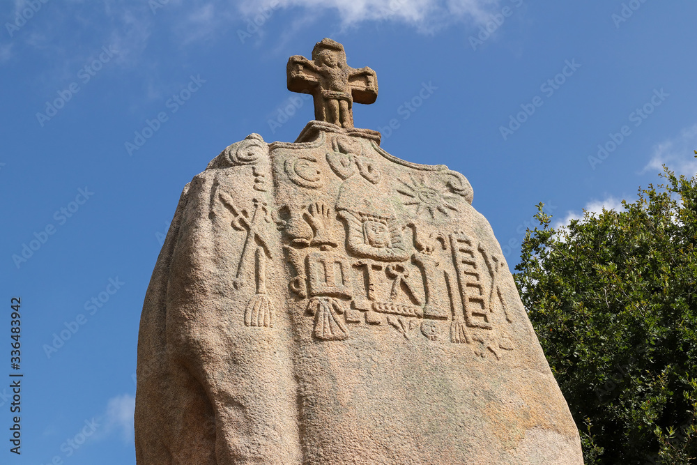 Christianized menhir of Saint-Uzec in Pleumeur-Bodou Christianized menhir of Saint-Uzec in Pleumeur-Bodou