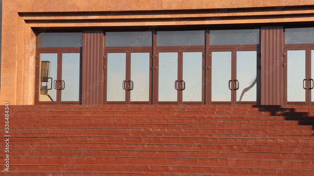 brick stairs heading to palace doors