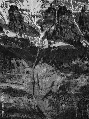 Wallpaper Mural Churfirsten Rocks B&W Torontodigital.ca