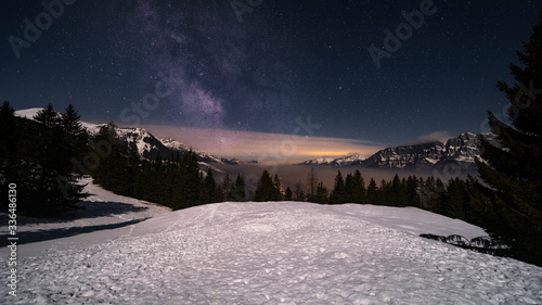 Milkiway Swiss Alps photo