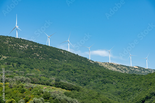 Windmills against the blue sky. © Ринат Мавлиханов