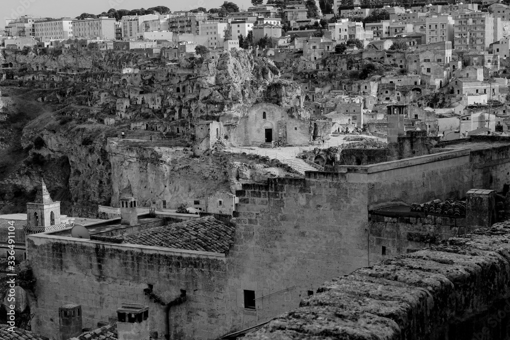 tha Sassi of Matera in black and white tha Sassi of Matera in black and white