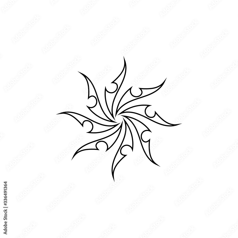 tribal ethnic tattoo icon vector illustration design
