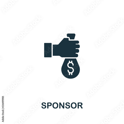 Sponsor icon from streaming collection. Simple line Sponsor icon for templates, web design and infographics