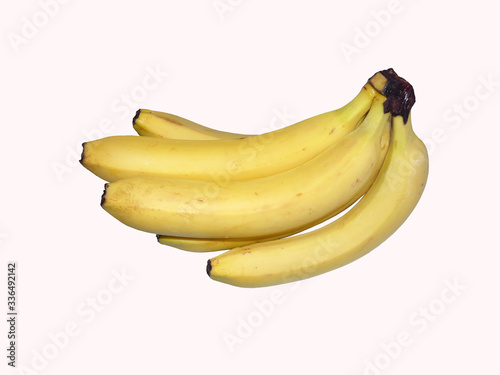 Bunch of bananas on white background