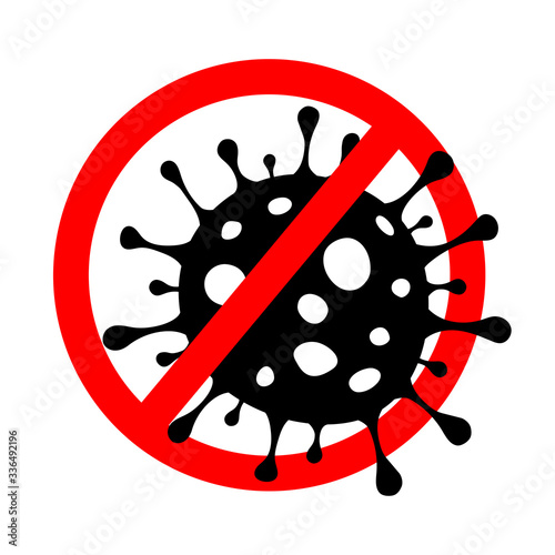 Stop coronavirus! Stilysed vector illustration.