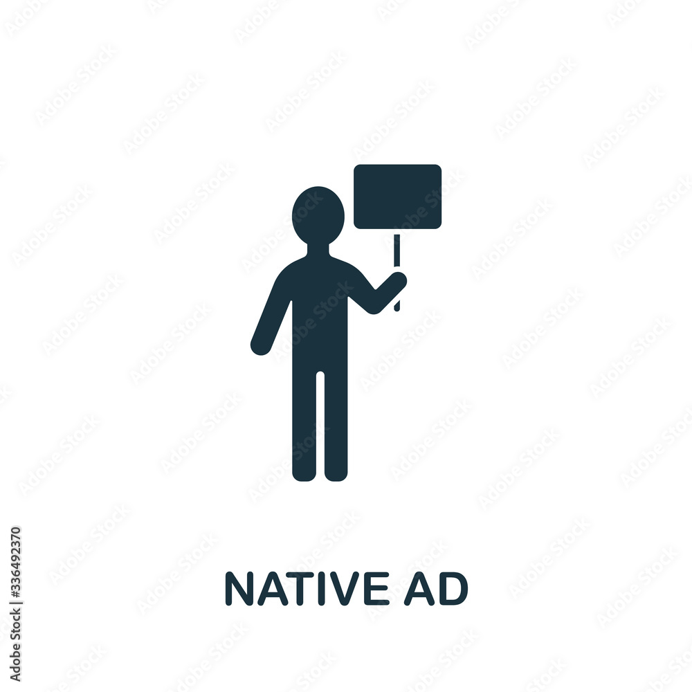 Native Adicon from streaming collection. Simple line Native Ad icon for templates, web design and infographics