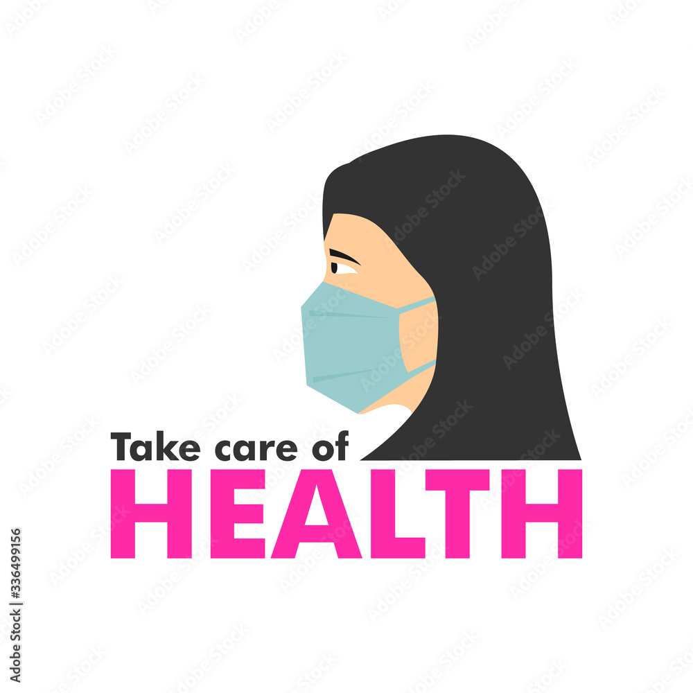 Woman with a health mask. corona virus protection