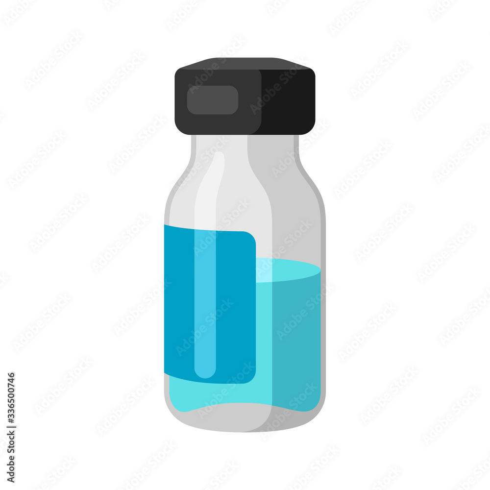 Illustration of medical injection ampoule. Illustration of medical injection ampoule.