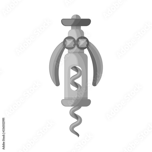 Isolated object of gimlet and metallic sign. Graphic of gimlet and bottle stock vector illustration.