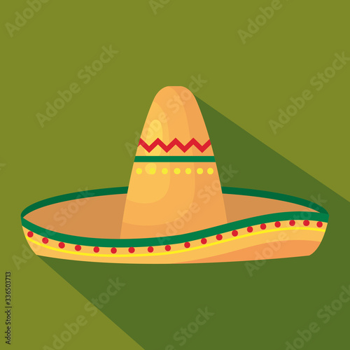 Mexican hat design, Mexico culture tourism landmark latin and party theme Vector illustration