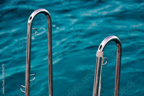 Sailboat boarding deck ladder