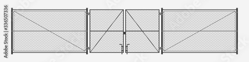 chain link fence with gates
