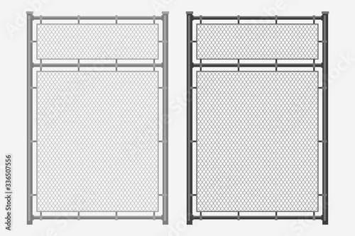 grey and black chainlink fence