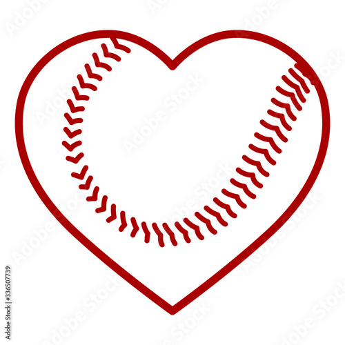Baseball love vector illustration isolated on white background 