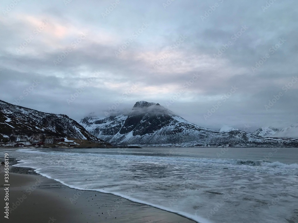 Traveling in the arctic, Norway Tromsø, Snow cold and solitude